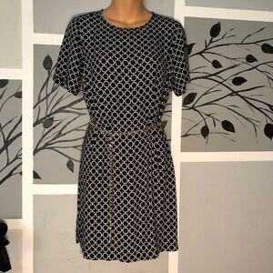 Michael Kors Elegant Black and White Dress